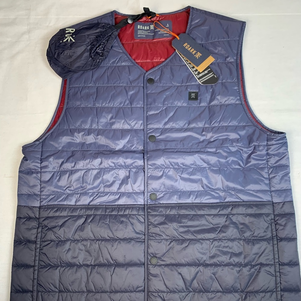 NWT Roark Men’s Chopper Vest Blue Extra Large or Small